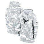 Houston Texans Nike Women's 2024 Salute To Service Club Fleece Pullover Hoodie - Arctic Camo