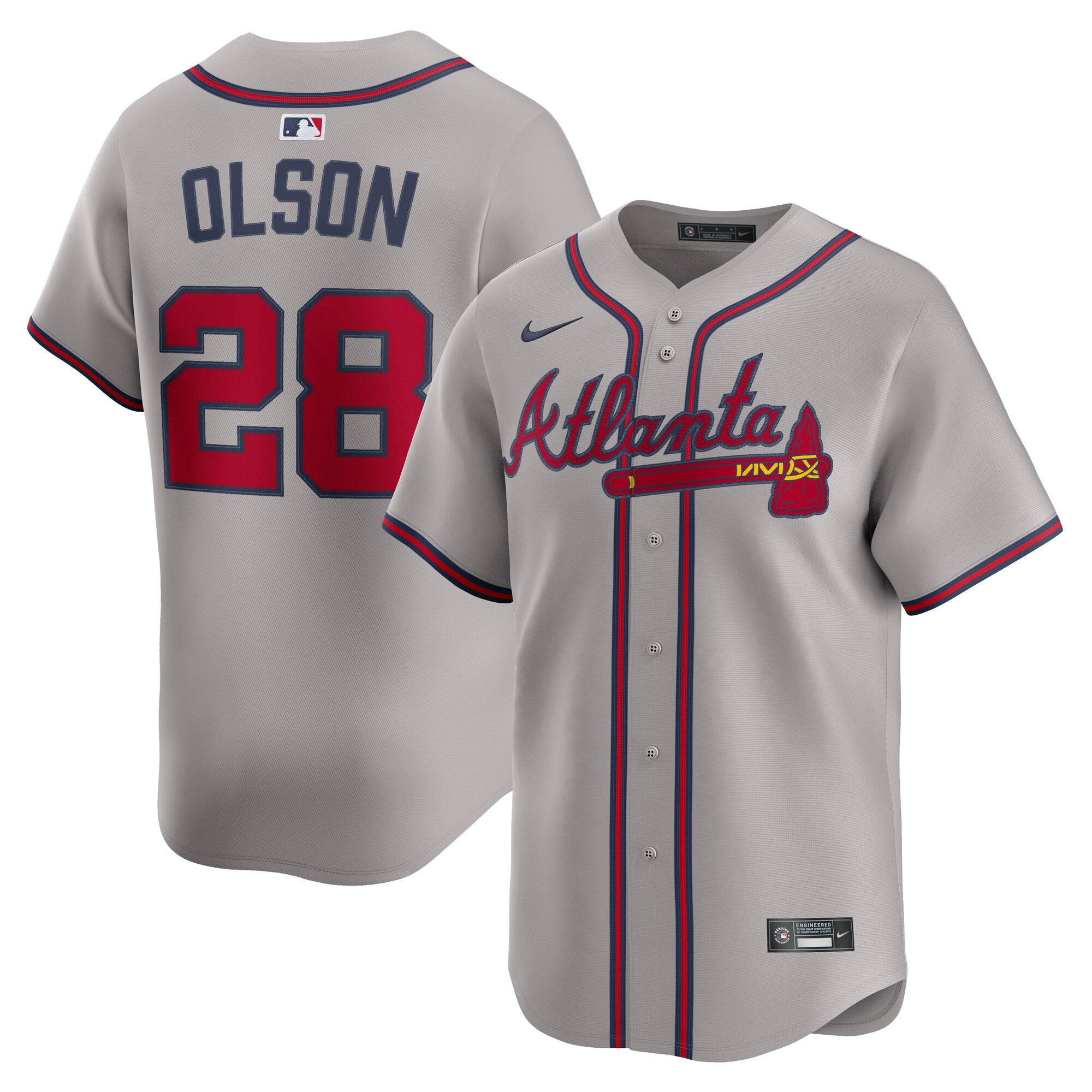 Matt Olson Atlanta Braves Nike Alternate Limited Jersey - Navy/Gray