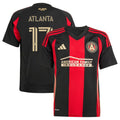 #17 Atlanta United FC adidas Youth 2025 The Connector Replica Player Jersey - Black
