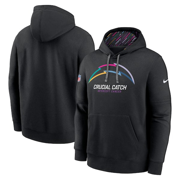 Los Angeles Chargers Nike 2024 NFL Crucial Catch Club Pullover Hoodie - Black