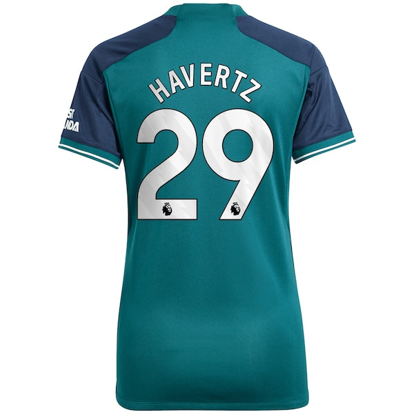 Kai Havertz Arsenal adidas Women's 2023/24 Third Replica Player Jersey - Green/Red/Yellow