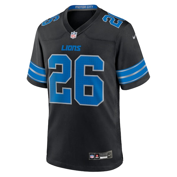 Jahmyr Gibbs Detroit Lions Nike 2nd Alternate Game Jersey - Black