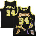Shaquille O'Neal Los Angeles Lakers  1996/97 Swingman Sidewalk Sketch Jersey - Black