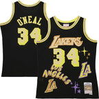 Shaquille O'Neal Los Angeles Lakers  1996/97 Swingman Sidewalk Sketch Jersey - Black