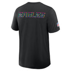 Philadelphia Eagles Nike 2025 NFL Crucial Catch Tri-Blend Dri-FIT T-Shirt - Black