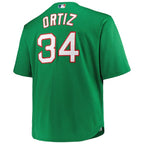David Ortiz Boston Red Sox  Big & Tall Cooperstown Collection Mesh Batting Practice Jersey - Kelly Green