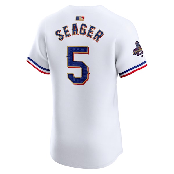 Corey Seager Texas Rangers Nike 2024 Gold Collection Elite Player Jersey – White