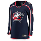 Miles Wood Columbus Blue Jackets  Women's Home Breakaway Jersey - Navy