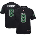 Aaron Rodgers New York Jets Nike Youth Game Jersey - Black/Green/White