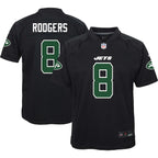 Aaron Rodgers New York Jets Nike Youth Game Jersey - Black/Green/White