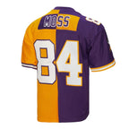 Randy Moss Minnesota Vikings 1998 Split Legacy Replica Jersey - Purple/Gold