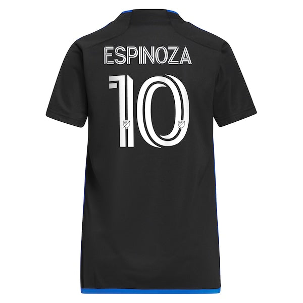 Cristian Espinoza San Jose Earthquakes adidas Women's 2023 Active Fault Jersey Replica Jersey - Blue