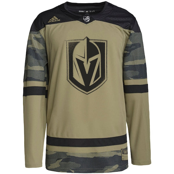 Vegas Golden Knights adidas Military Appreciation Team Authentic Custom Practice Jersey - Camo