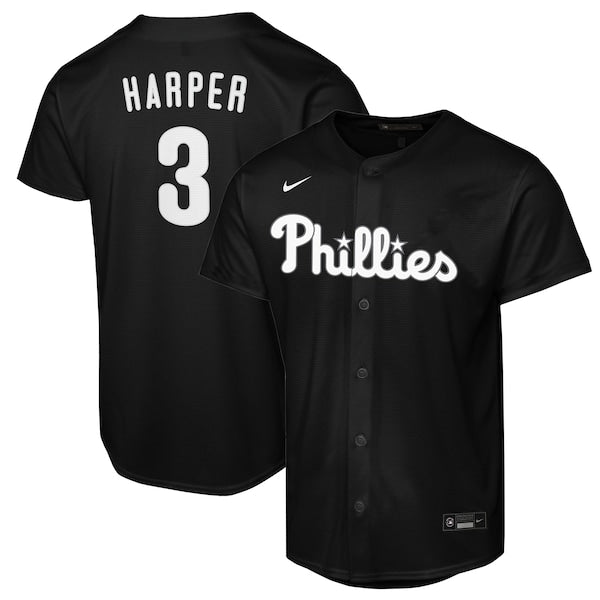 Bryce Harper Philadelphia Phillies Nike  Youth Lights Out Replica Player Jersey - Black