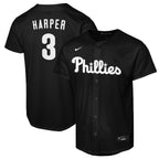 Bryce Harper Philadelphia Phillies Nike  Youth Lights Out Replica Player Jersey - Black