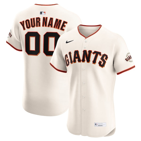San Francisco Giants Nike Home Elite Custom Jersey - Cream