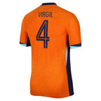 Virgil van Dijk Netherlands National Team Nike 2024 Home Authentic Jersey - Orange
