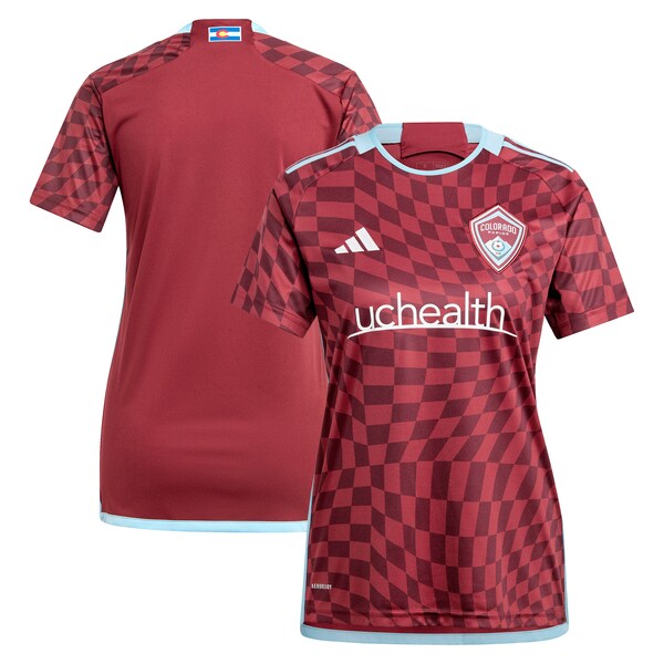 Colorado Rapids adidas Women's 2024 One Flag Kit Replica Jersey  - Burgundy