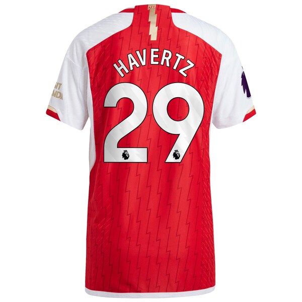 Kai Havertz Arsenal adidas 2023/24 Home Authentic Player Jersey - Red/Yellow