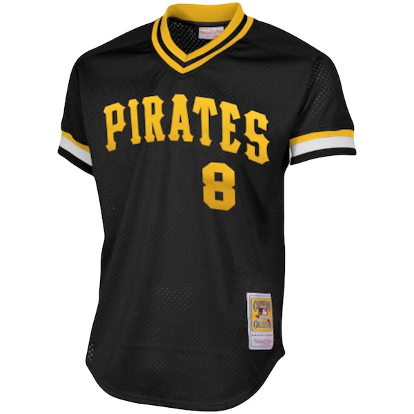 Willie Stargell Pittsburgh Pirates Cooperstown Collection Big & Tall Mesh Batting Practice Jersey - Black