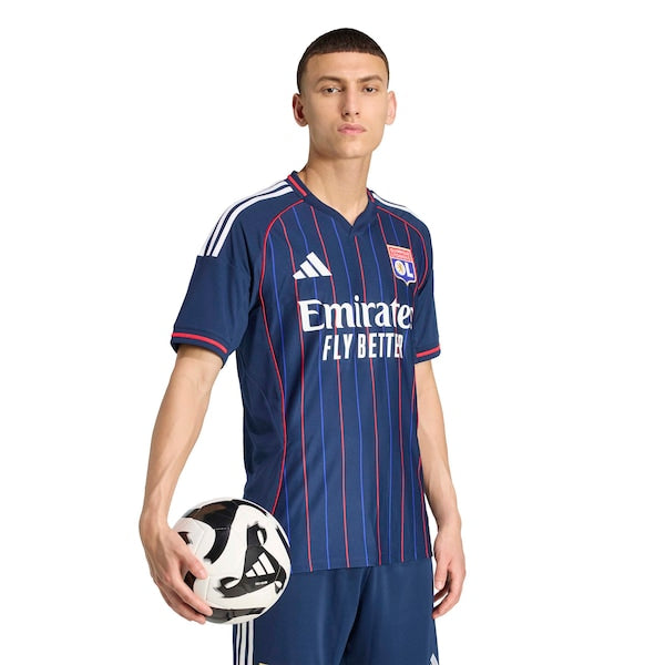 Olympique Lyonnais adidas 2025/26 Away Replica Jersey - Blue/White