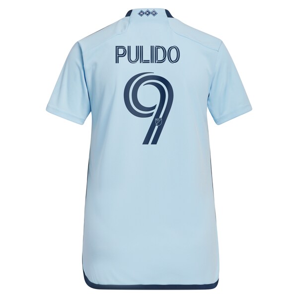 Alan Pulido Sporting Kansas City adidas Women's 2024 Hoops 4.0 Replica Player Jersey - Light Blue