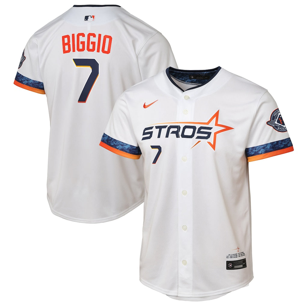 Craig Biggio Houston Astros Nike Youth 2025 City Connect Limited Player Jersey - White