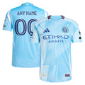 New York City FC adidas 2025 The Excelsior Kit Authentic Custom Jersey - Light Blue