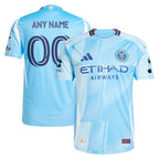 New York City FC adidas 2025 The Excelsior Kit Authentic Custom Jersey - Light Blue