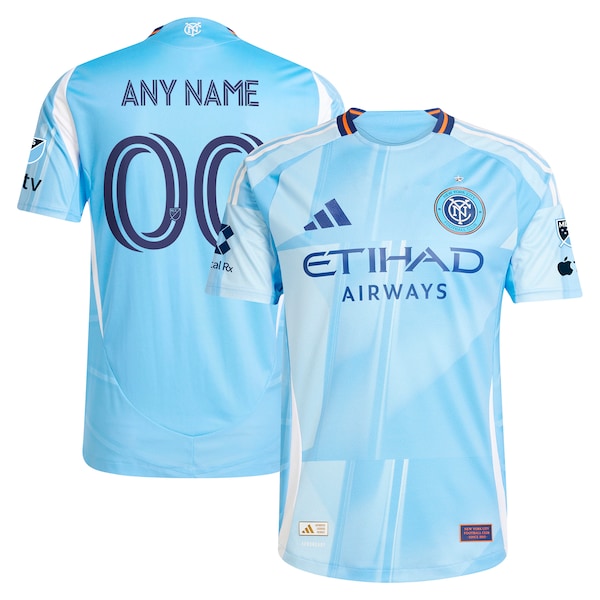 New York City FC adidas 2025 The Excelsior Kit Authentic Custom Jersey - Light Blue