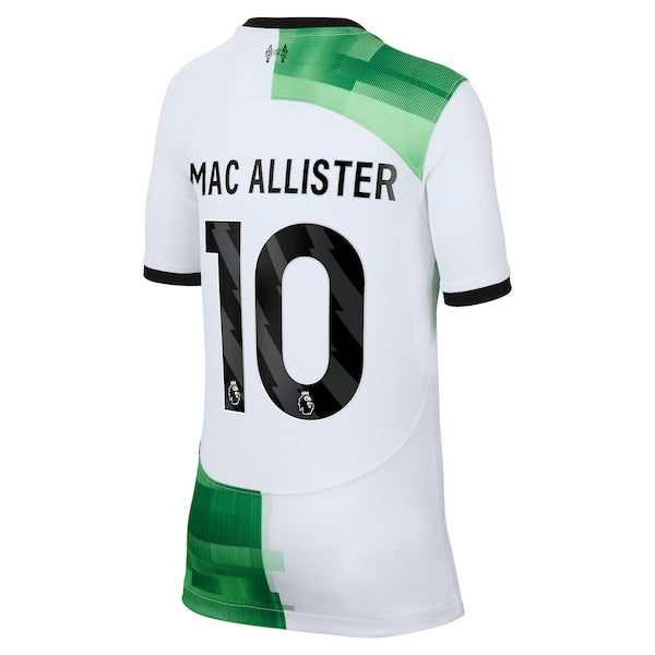 Alexis Mac Allister Liverpool Nike Youth 2023/24 Away Replica Player Jersey - White