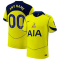 Tottenham Hotspur Nike 2025/26 Third Authentic Custom Jersey - Yellow/White