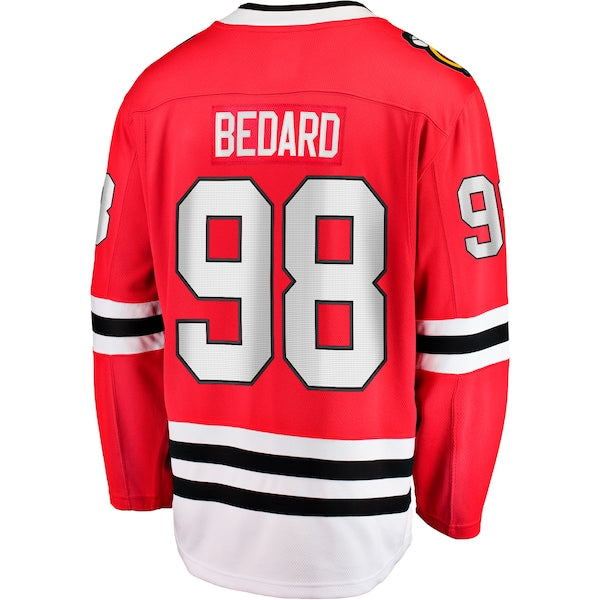 Connor Bedard Chicago Blackhawks  Home Breakaway Player Jersey - Red/White
