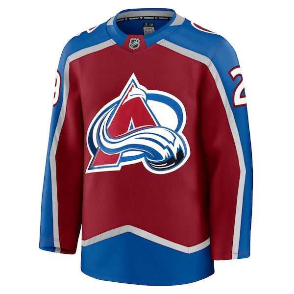 Nathan MacKinnon Colorado Avalanche  Home Premium Jersey - Burgundy/White/Navy