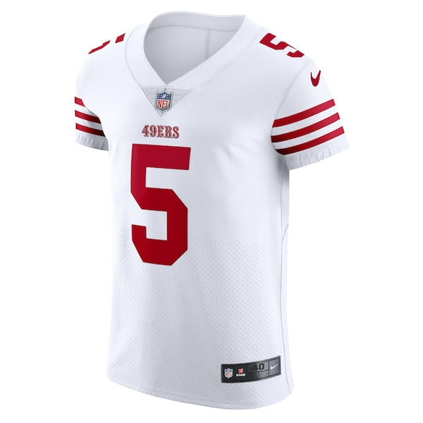 Trey Lance San Francisco 49ers Nike Vapor Elite Jersey - White/Scarlet