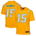 Ladd McConkey Los Angeles Chargers Nike Youth Alternate Charger Power Game Player Jersey - Gold/Navy