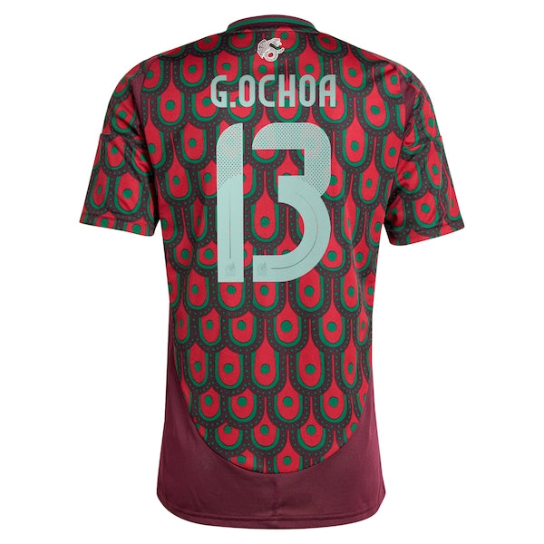 Guillermo Ochoa Mexico National Team adidas 2024 Home Replica Player Jersey - Burgundy/Green