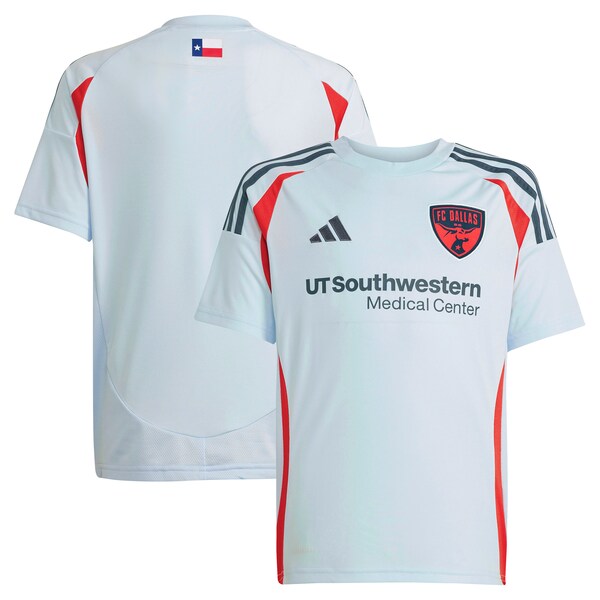 FC Dallas adidas Youth 2025 The Inferno Kit Replica Jersey - Light Blue