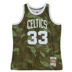 Larry Bird Boston Celtics Hardwood Classics 1985/86 Ghost Green Swingman Jersey - Camo