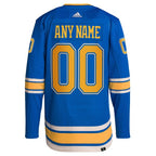 St. Louis Blues adidas  Alternate  Primegreen Authentic Custom Jersey - Blue