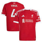 Virgil van Dijk Liverpool adidas Youth 2025/26 Home Replica Jersey - Red/Green