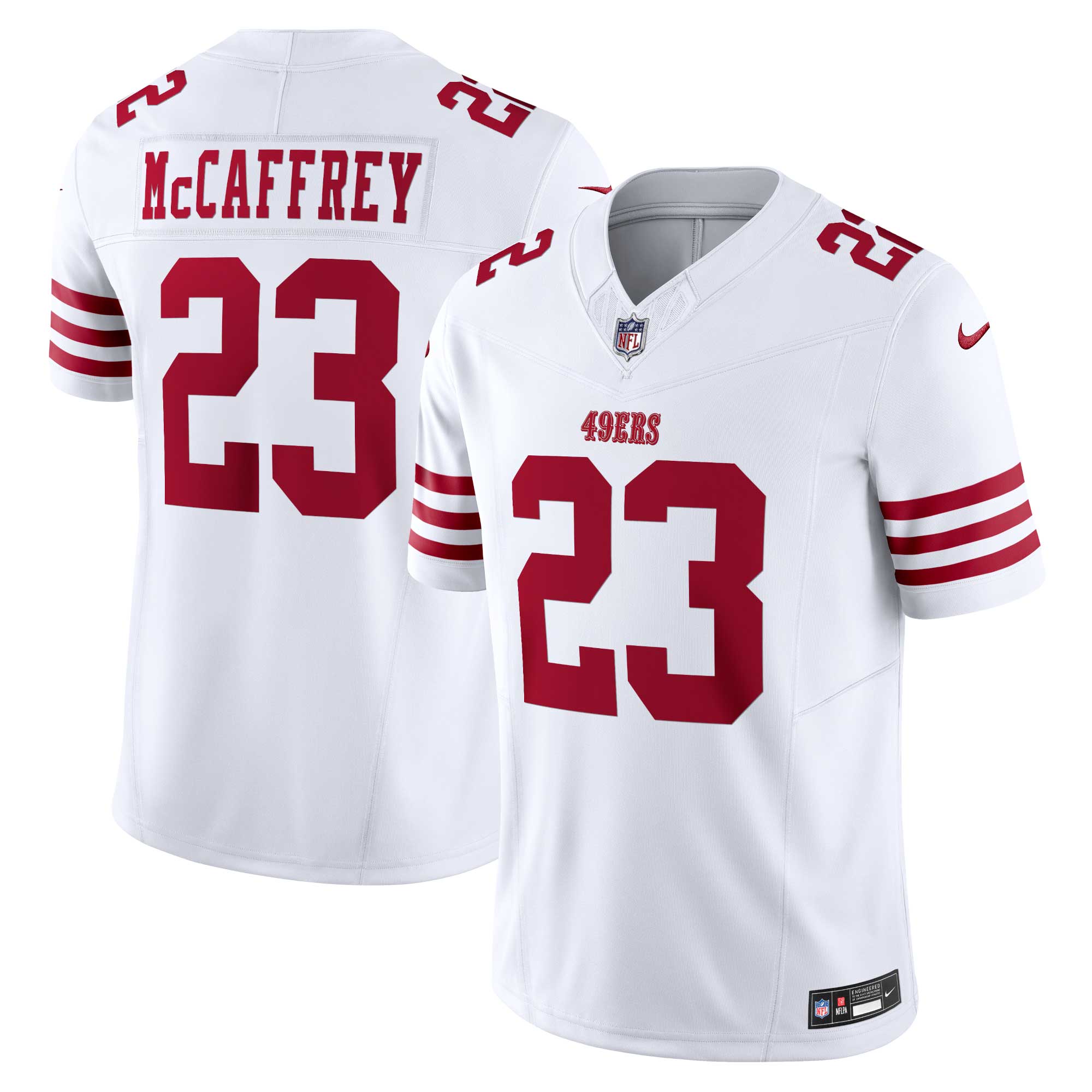 Christian McCaffrey San Francisco 49ers Nike Vapor F.U.S.E. Limited Jersey - Scarlet/White
