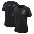 Chicago Bears Nike Women's 2025 NFL Crucial Catch Tri-Blend Dri-FIT T-Shirt - Black