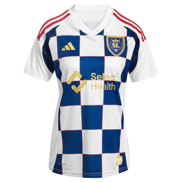 Real Salt Lake adidas Women's 2025 Grid City Replica Custom Jersey - White