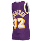 Magic Johnson Los Angeles Lakers Women's Hardwood Classics 1984/85 Swingman Jersey - Purple