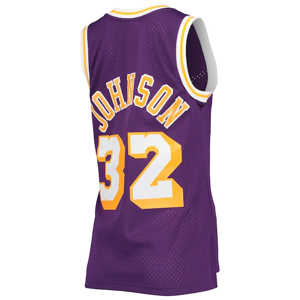 Magic Johnson Los Angeles Lakers Women's Hardwood Classics 1984/85 Swingman Jersey - Purple