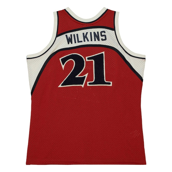 Dominique Wilkins Atlanta Hawks 1986/87 Hardwood Classics Off-Court Swingman Jersey - Red