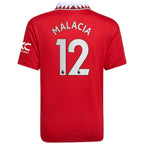 Tyrell Malacia Manchester United adidas Youth 2022/23 Home Replica Player Jersey - Red