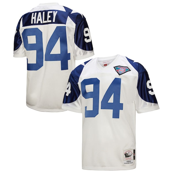 Charles Haley Dallas Cowboys 1994  Authentic Throwback Retired Player Jersey - White