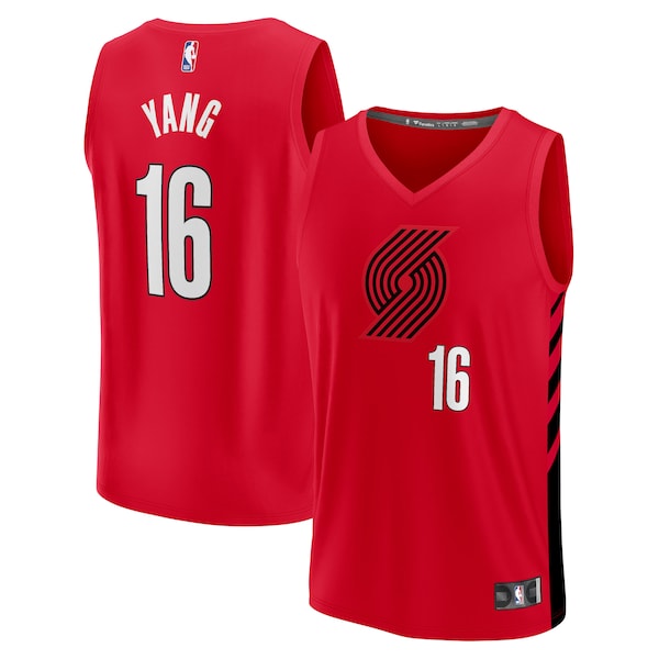 Yang Hansen Portland Trail Blazers  Fast Break Replica Jersey - Red - Statement Edition